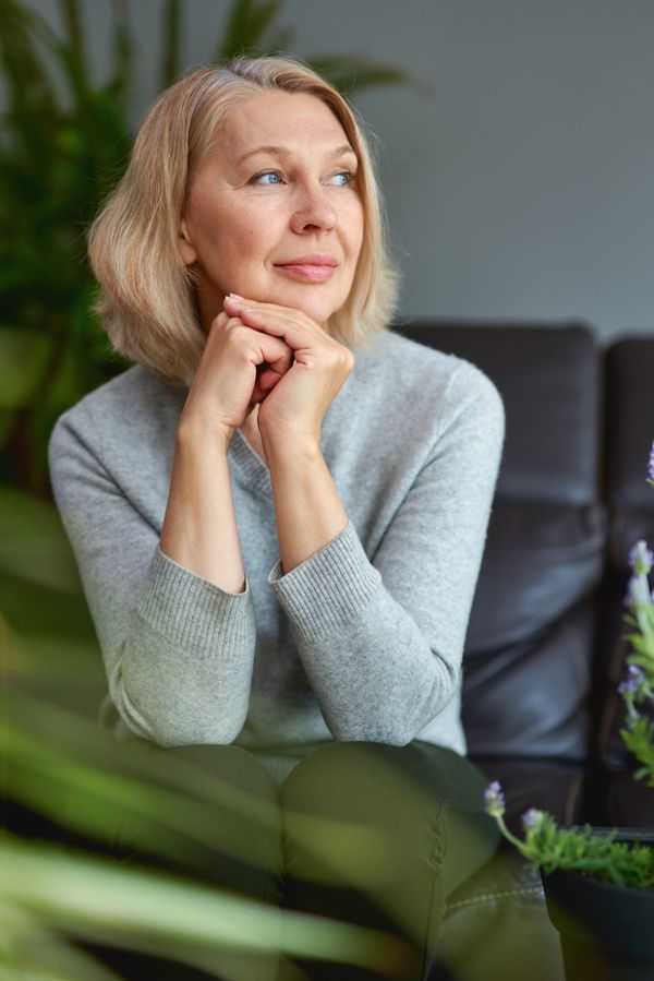 Woman experiencing calm and balance